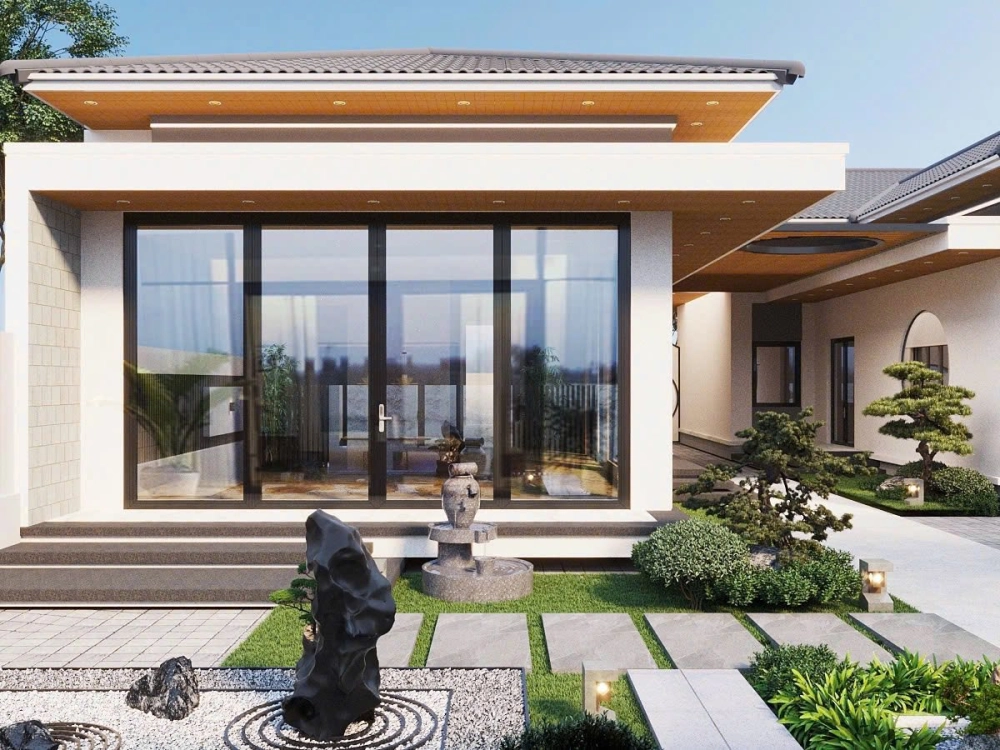 Thiết kế mẫu sân vườn hiện đại cho nhà phố diện tích nhỏ