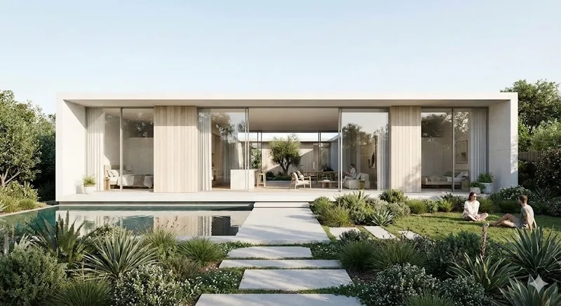 Không gian xanh tuyệt vời biệt thự 1 tầng có sân vườn