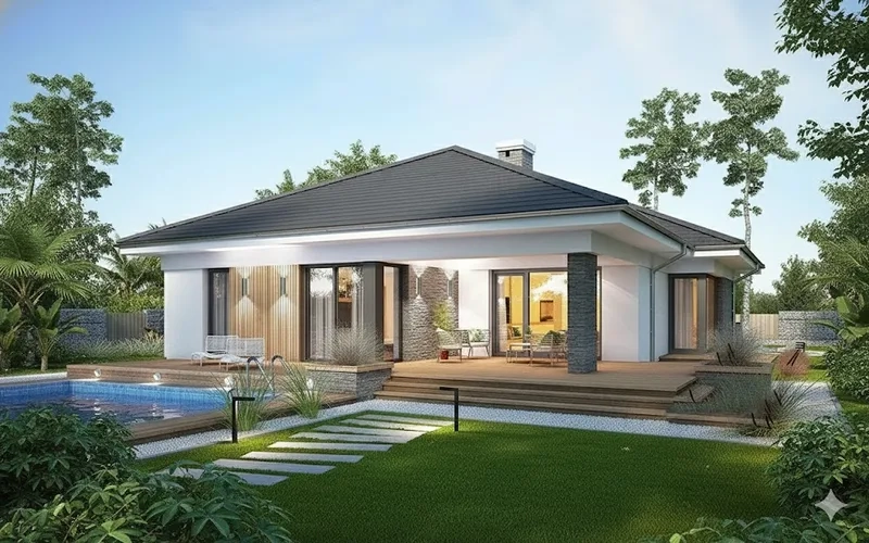 Thể hiện gu thẩm mỹ qua phong cách biệt thự 1 tầng