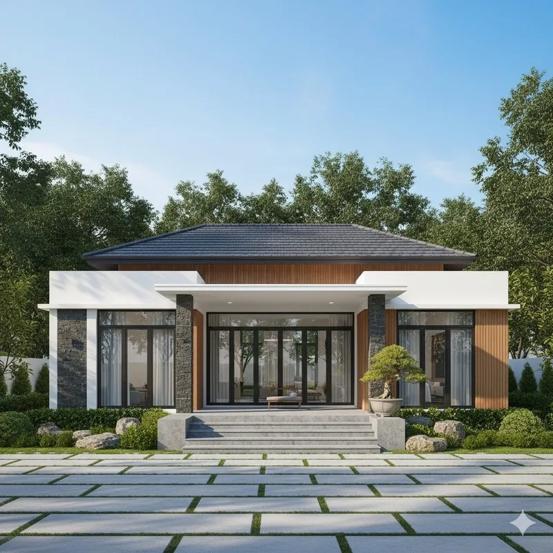 Xem ngay chi tiết biệt thự 1 tầng đầy đủ và chi tiết