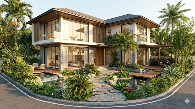 Tham khảo biệt thự 2 mặt tiền hiện đại đơn giản tinh tế