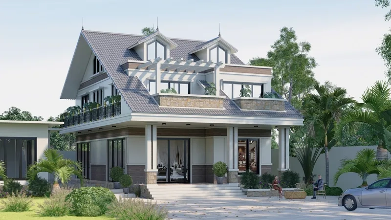 Khám phá mẫu biệt thự 2 tầng đẹp hiện đại và sang