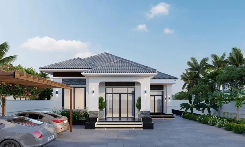 Mang may mắn vào nhà với phong thuỷ biệt thự hiện đại chuẩn