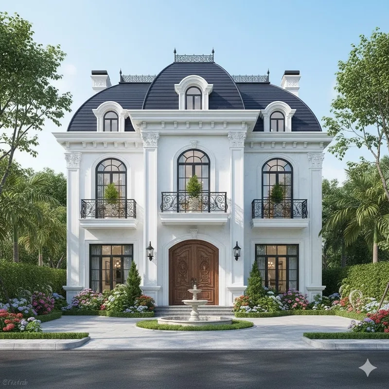 Chiêm ngưỡng biệt thự kiểu pháp tân cổ điển tinh tế