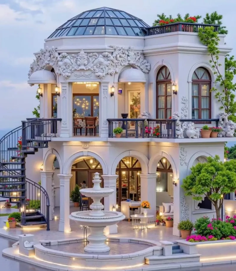 Thiết kế tinh tế với thiết kế biệt thự lâu đài hiện đại