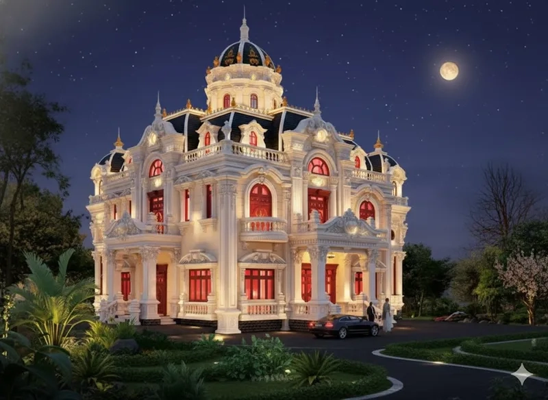 Dự toán thông minh chi phí xây biệt thự lâu đài chính xác