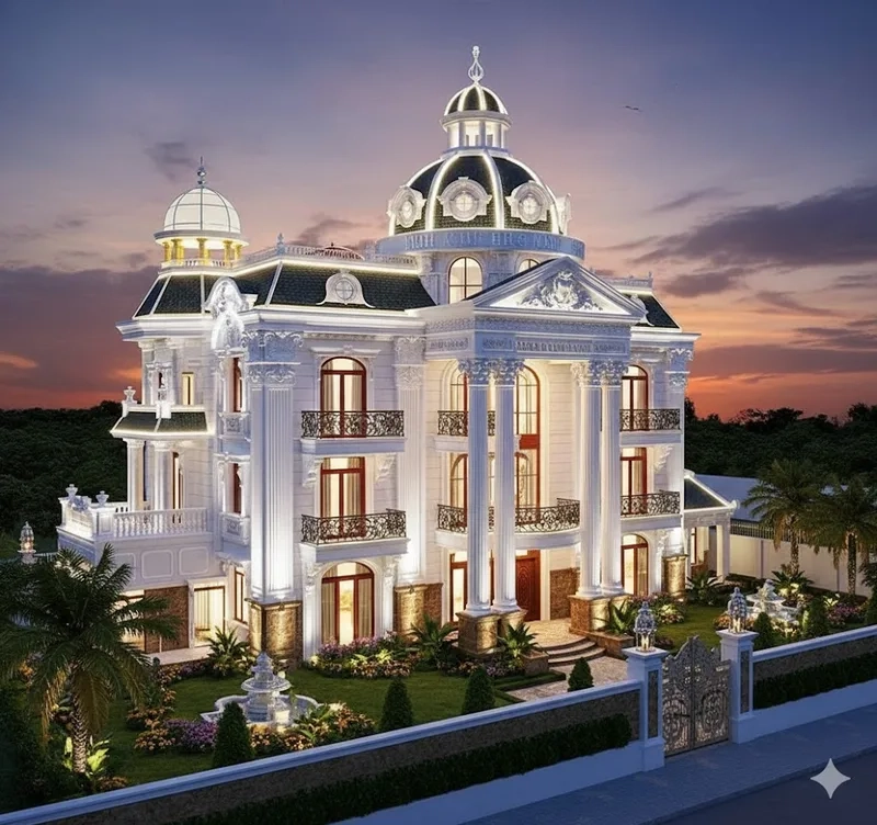 Không gian hiện đại biệt thự lâu đài hiện đại tiện nghi