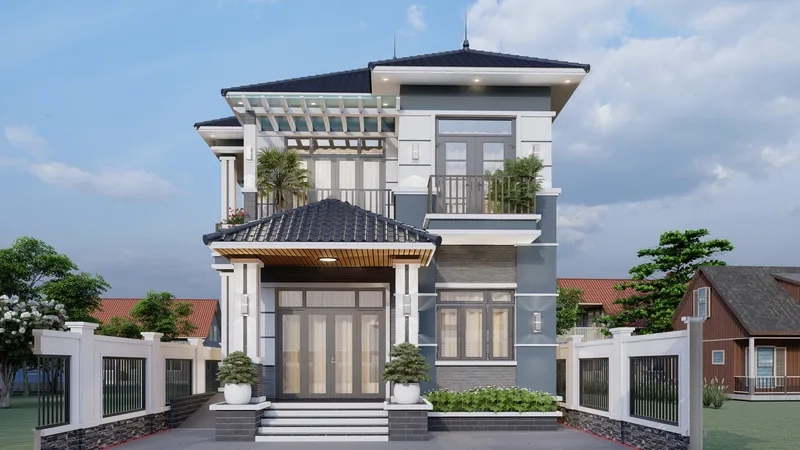 Sống tiện nghi với biệt thự mái nhật đẹp đẳng cấp