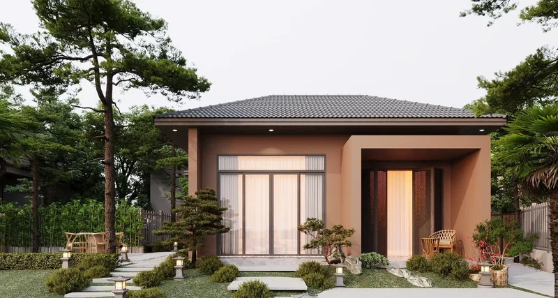 Trọn vẹn thiên nhiên mẫu biệt thự mái Nhật đẹp cho gia đình