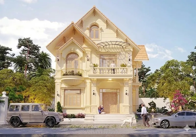 Chọn biệt thự mái thái mặt tiền đẹp thu hút mọi ánh nhìn
