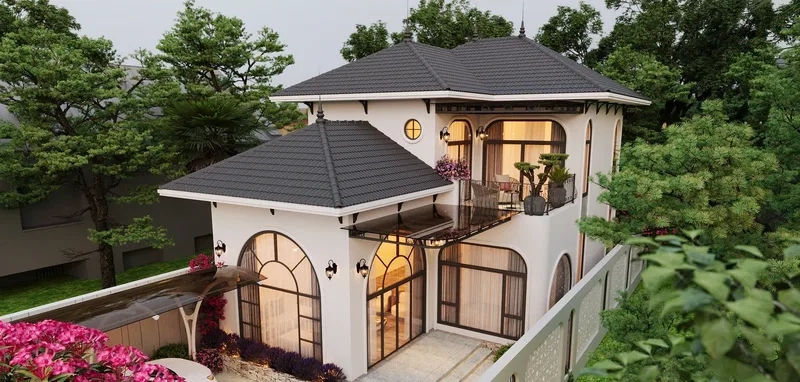 Sống thoải mái với biệt thự nhà vườn hiện đại tiện ích