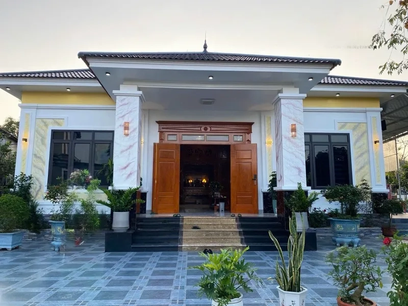 Trải nghiệm thiên nhiên với cảnh quan biệt thự nhà vườn xanh mát