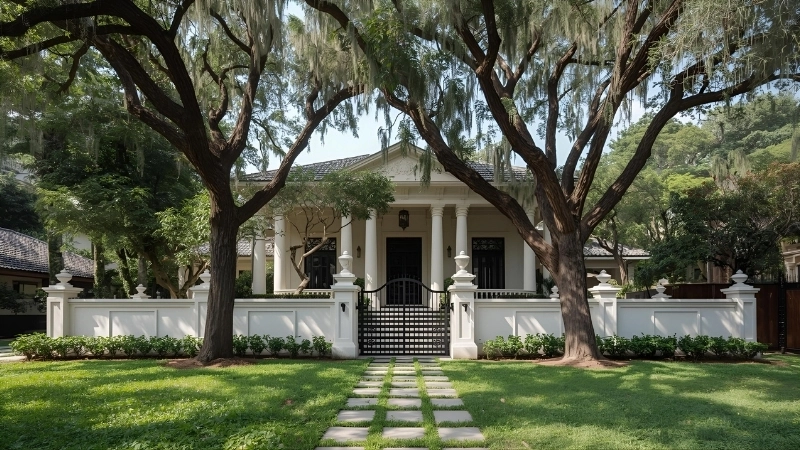 Mẫu biệt thự tân cổ điển mái thái kết hợp sân vườn rộng