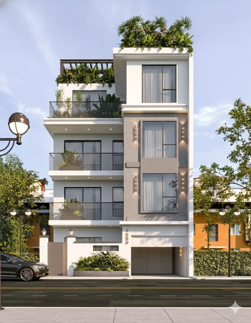 Tham khảo phối cảnh biệt thự phố hiện đại và đẹp