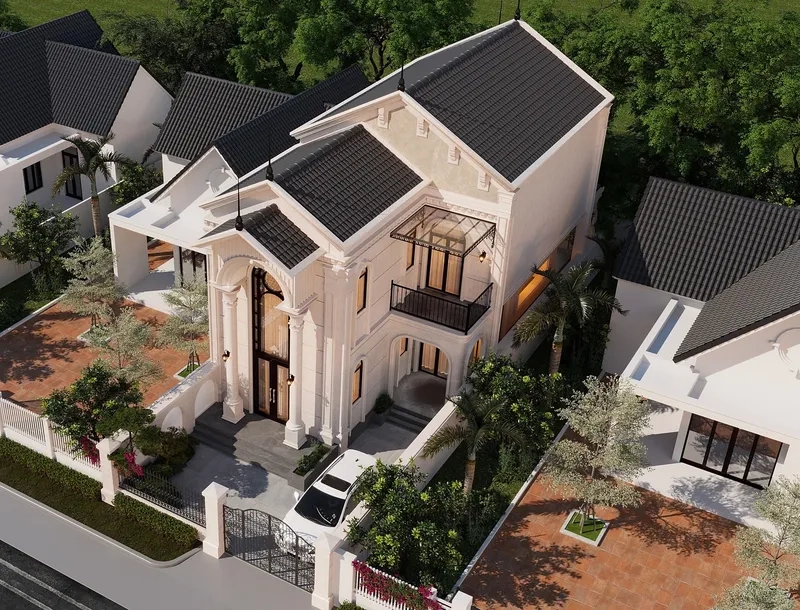 Xem ngay ảnh biệt thự tân cổ điển ấn tượng và đẳng cấp