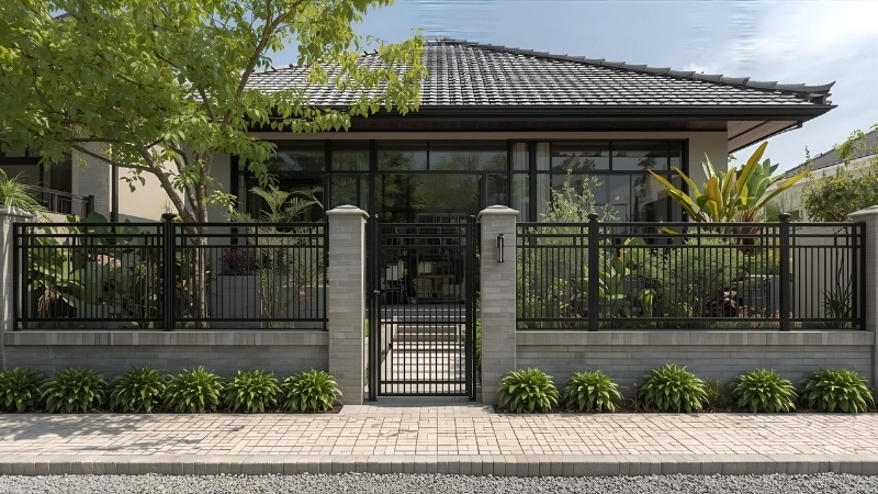 Hệ thống hàng rào chống trộm nhà vườn gắn chông sắt an toàn