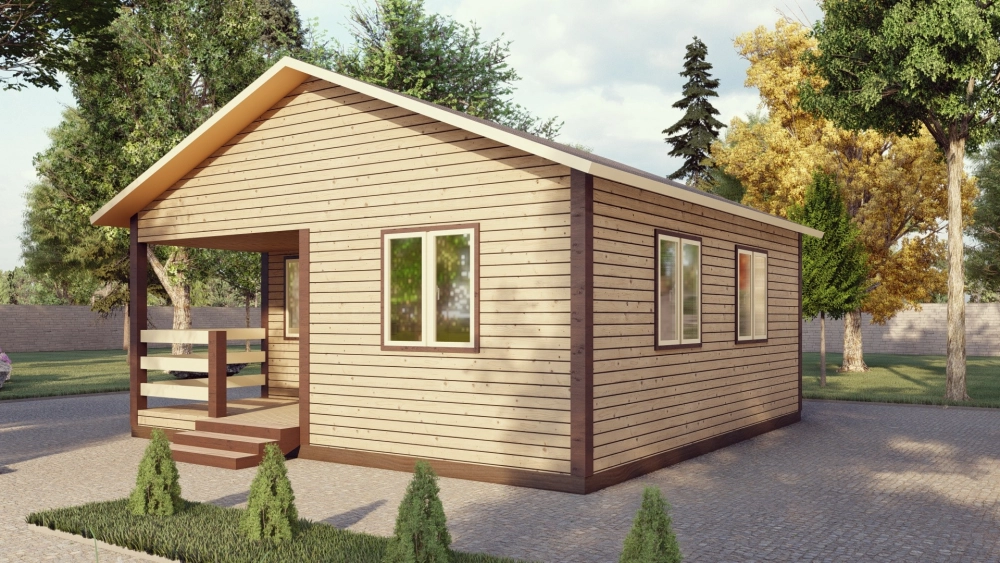 Mẫu nhà vườn cấp 4 giá rẻ với thiết kế tối giản