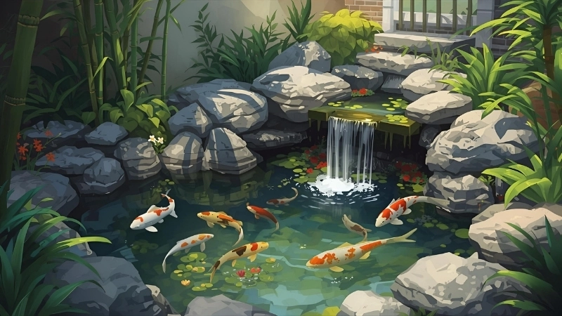 Kỹ thuật chống thấm hồ cá sân vườn hiệu quả lâu dài