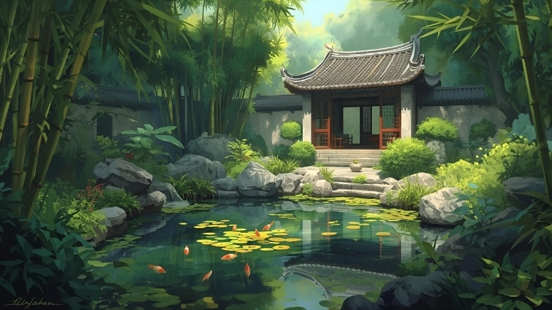 Tiểu cảnh hồ cá sân vườn mini cho không gian nhỏ hẹp