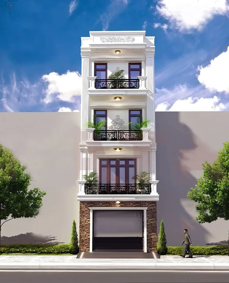 Trải nghiệm ảnh mặt tiền nhà ống với cây xanh mát mắt