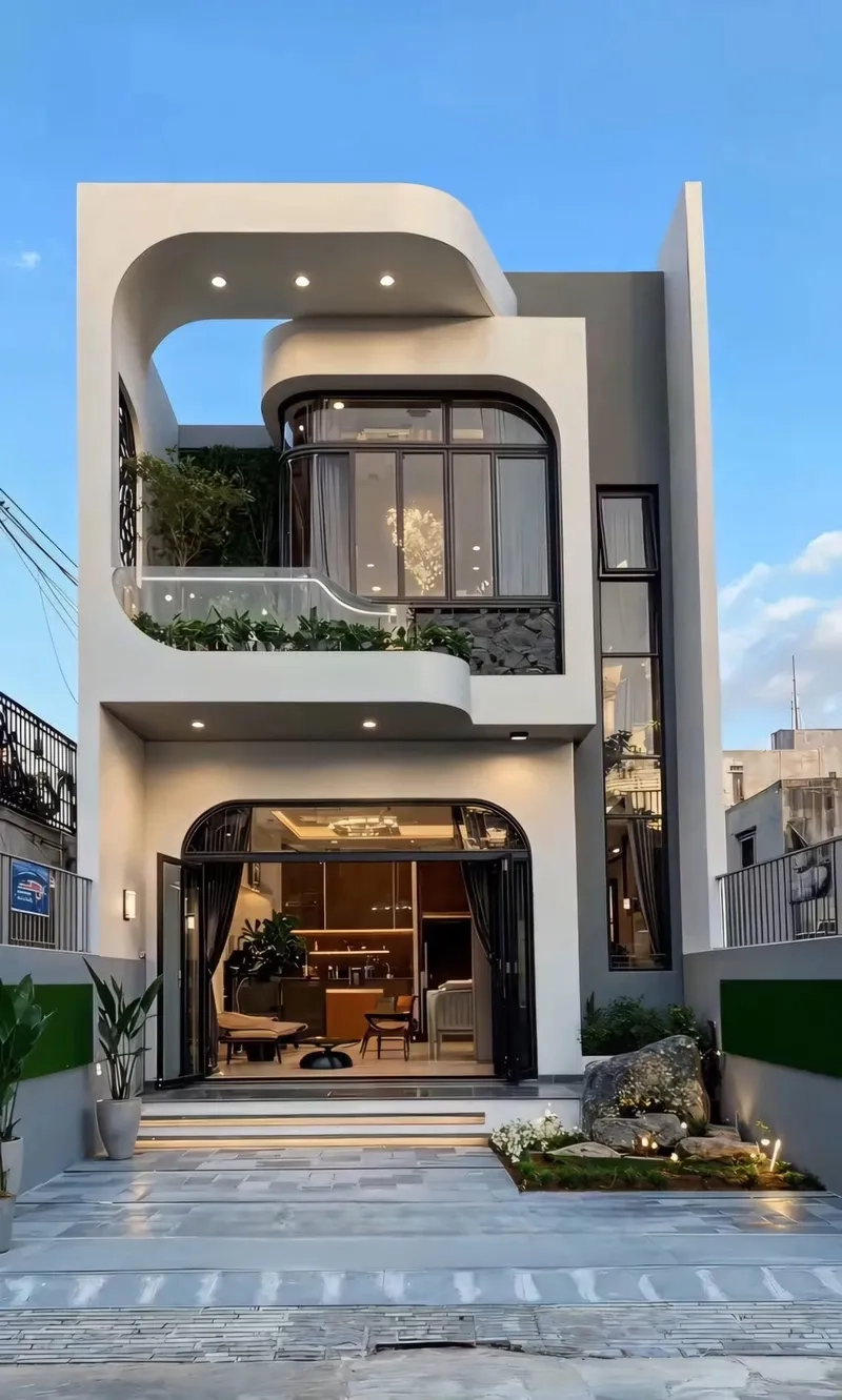 Mặt tiền nhà phố đẹp và cuốn hút