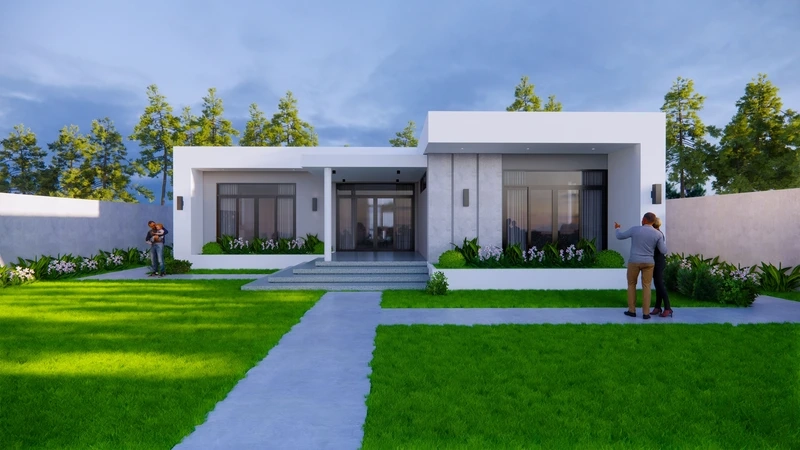 Thiết kế nhà cấp 4 đẹp 3 phòng ngủ tiện nghi chuẩn sống