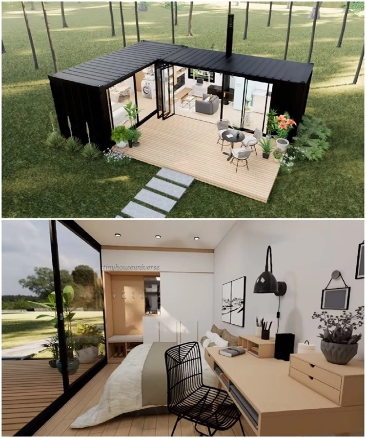 Mẫu nhà vườn hình chữ L mái thái sang trọng tại nông thôn