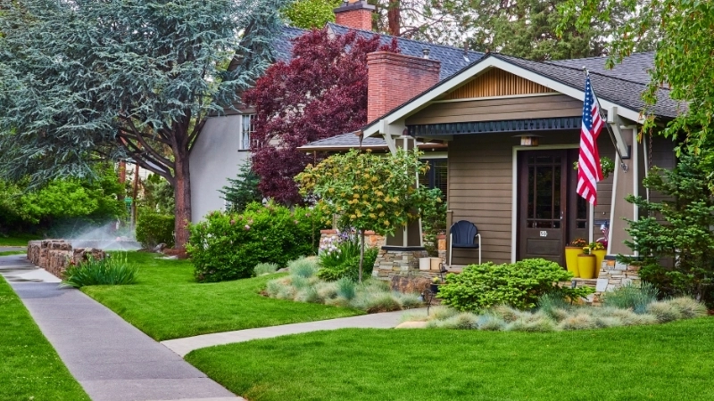 Phối cảnh biệt thự vườn kiểu Mỹ sang trọng đẳng cấp