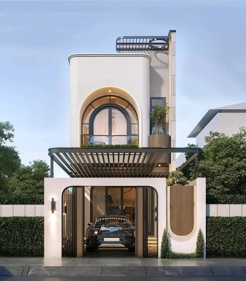 Màu sơn mặt tiền nhà phố đẹp mắt