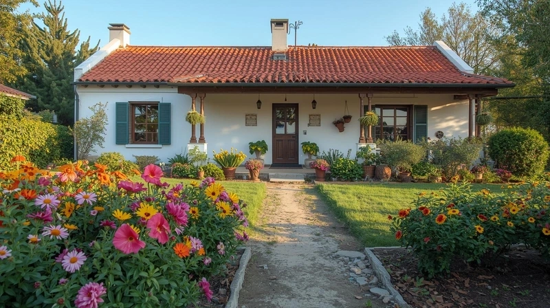 Kiểu nhà cấp 4 3 phòng ngủ mái thái đẹp thanh lịch