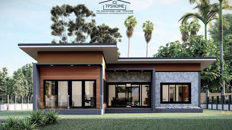 Tiện nghi toàn diện từ nhà cấp 4 chữ L có gara