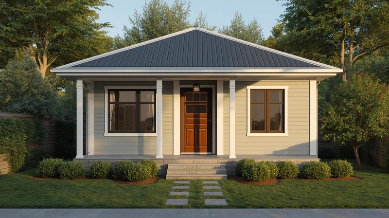 Mặt tiền nhà cấp 4 diện tích nhỏ mặt tiền đẹp hút ánh nhìn