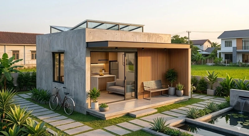 Thiết kế nhà cấp 4 diện tích nhỏ thông thoáng cực thoải mái