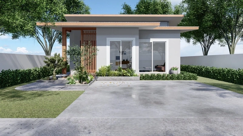 Gợi ý lựa chọn mẫu nhà cấp 4 mái bằng ấn tượng