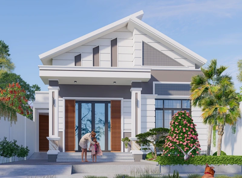 Gợi ý ý tưởng thiết kế nhà cấp 4 mái lệch tinh tế