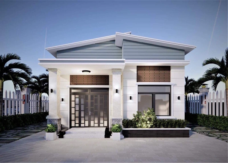 Gia đình đông người chọn nhà cấp 4 mái lệch 3 phòng ngủ