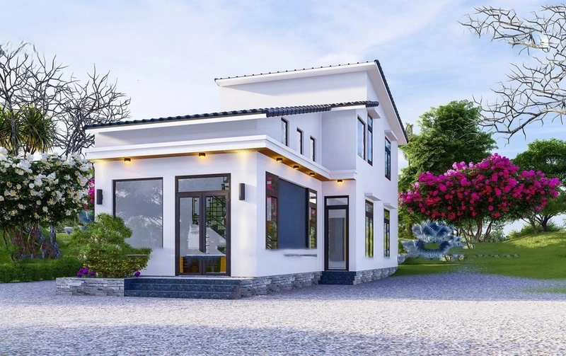 Xu hướng mới từ kiểu nhà cấp 4 mái lệch hiện đại