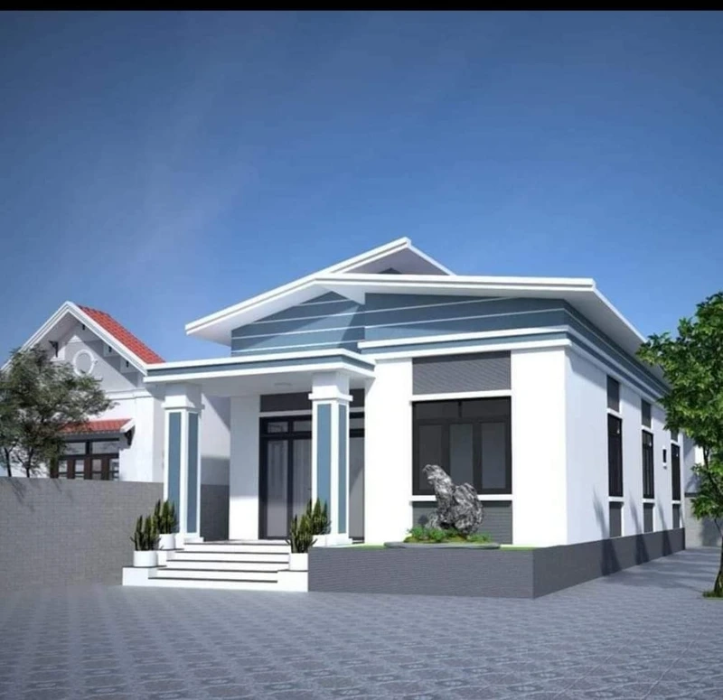 Yêu ngay mẫu nhà cấp 4 mái lệch thông thoáng