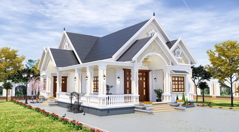 Chọn nhà cấp 4 mái thái nông thôn đẹp thoáng