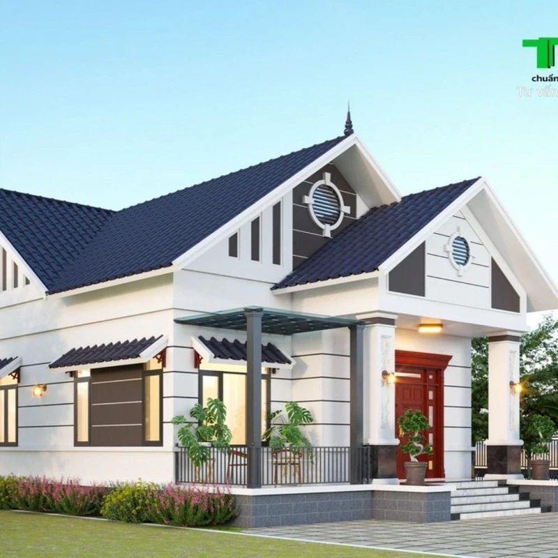 Đẳng cấp với nhà cấp 4 mái thái hiện đại