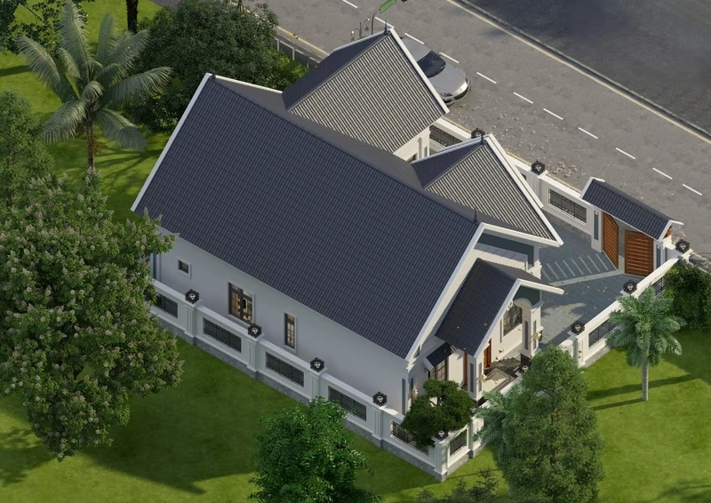 Khám phá nhà cấp 4 mái thái ở nông thôn khang trang