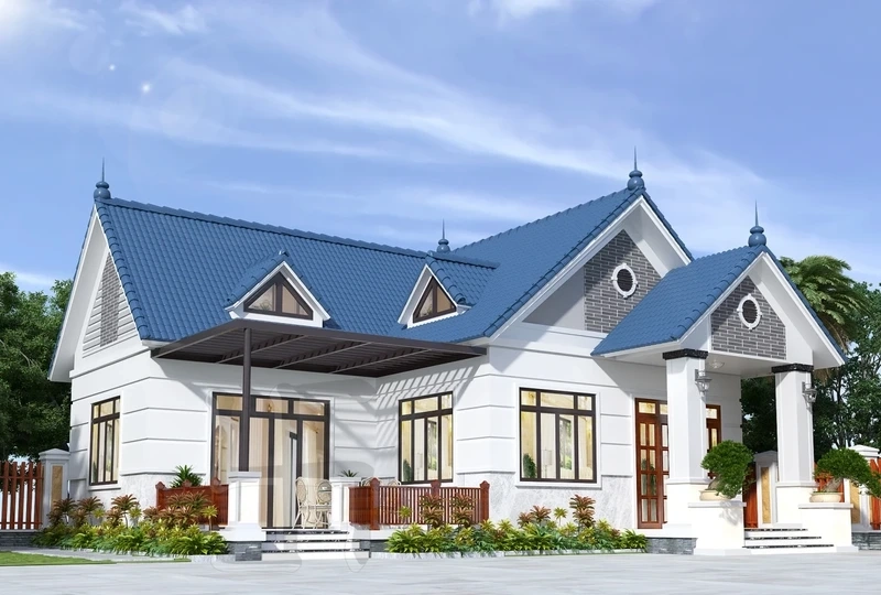 Ấn tượng mẫu nhà ống cấp 4 mái thái thoáng rộng