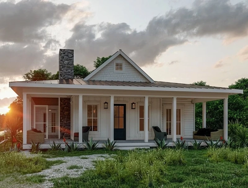 Nhỏ gọn tiện ích cùng nhà cấp 4 phong cách châu âu mini