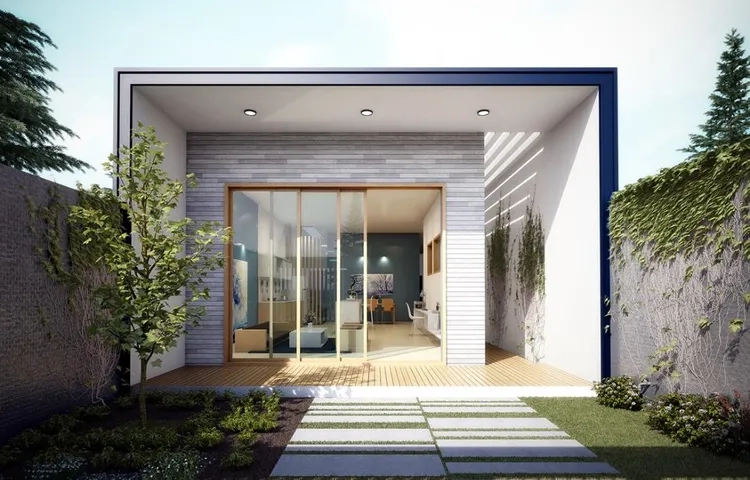 Ảnh nhà ống 1 tầng tối giản hợp xu hướng