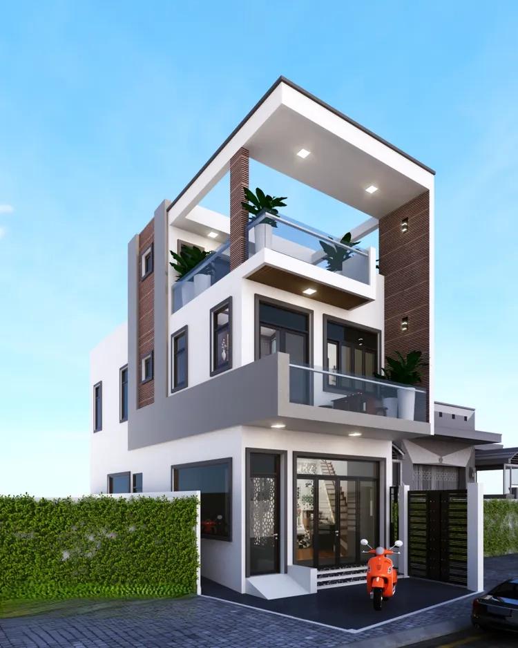 Tham khảo ý tưởng độc đáo từ ảnh tham khảo nhà ống ngã tư