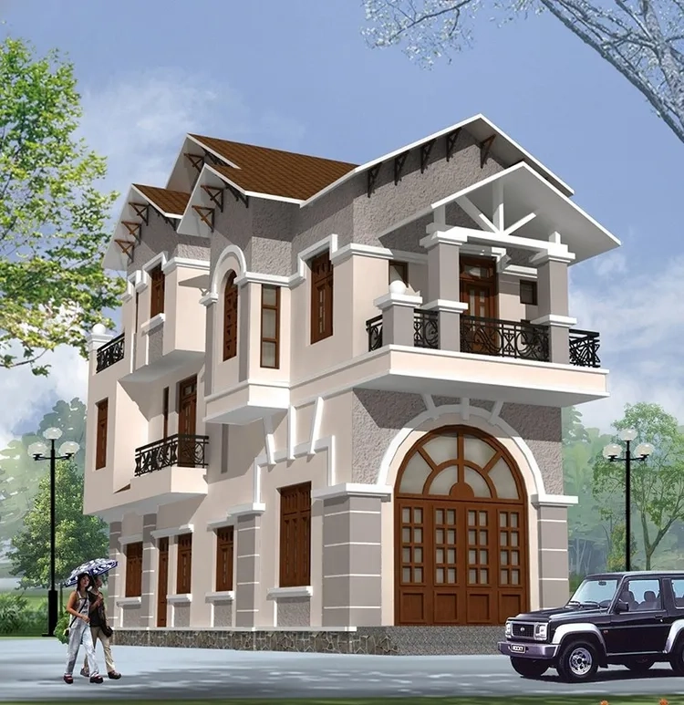 Chọn mẫu lý tưởng với ảnh nhà ống 2 mặt tiền phong thủy tốt