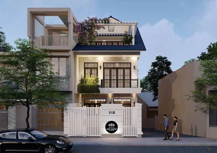 Hình ảnh thiết kế nhà ống 3 tầng 2026 nổi bật xu hướng mới