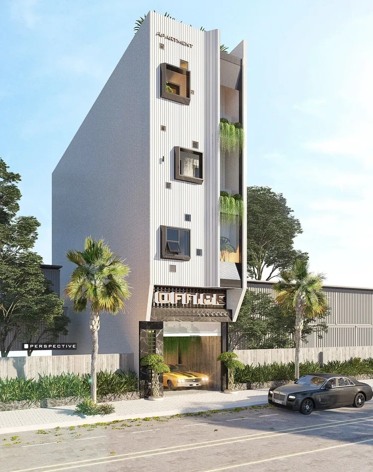 Chiêm ngưỡng ảnh mặt tiền nhà ống có gara ấn tượng và rộng rãi