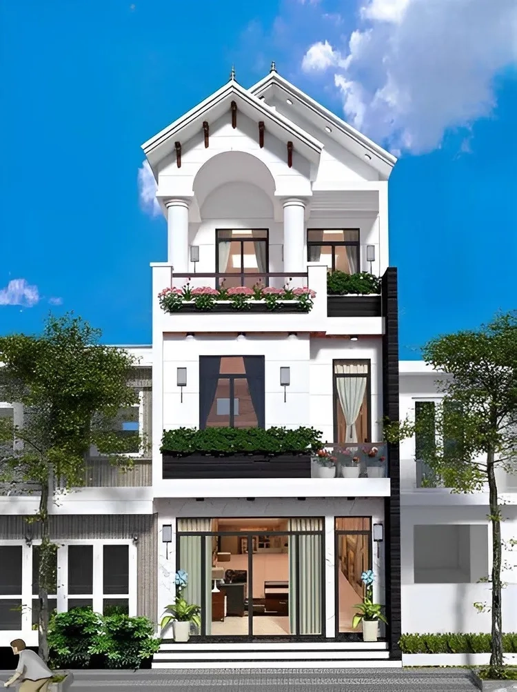 Ảnh nhà ống tân cổ điển mang hơi thở sang trọng vượt thời gian