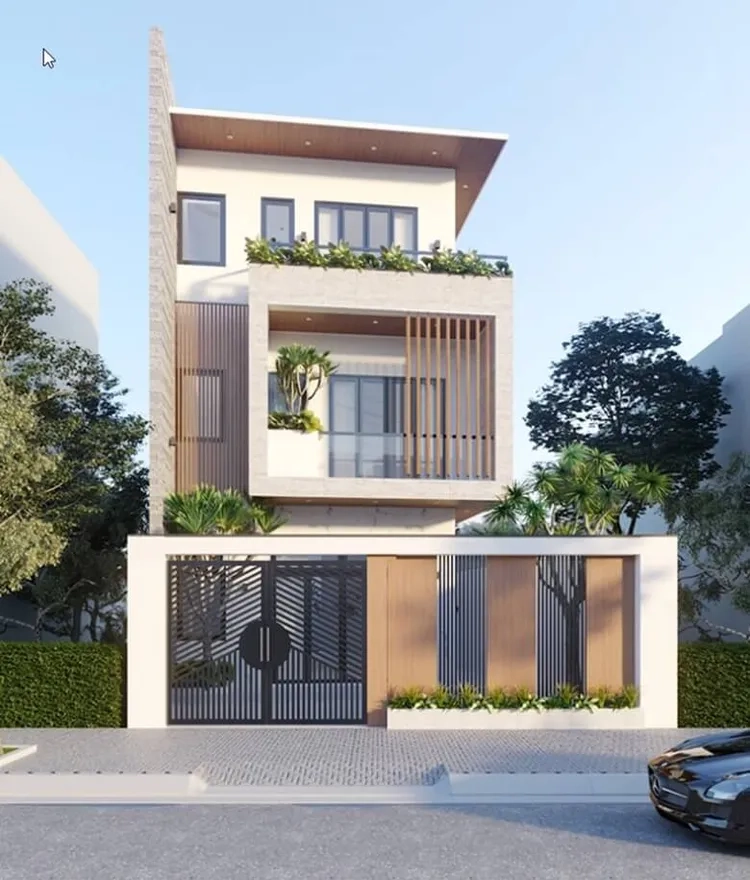 Ảnh nhà ống có sân vườn đẹp mang đến không gian sống xanh mát